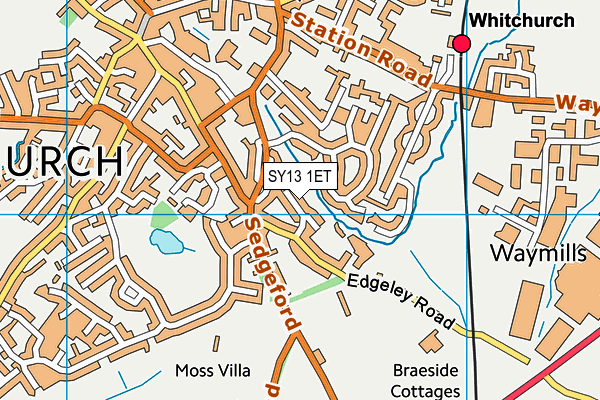 SY13 1ET map - OS VectorMap District (Ordnance Survey)