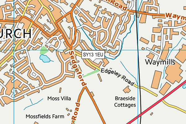 SY13 1EU map - OS VectorMap District (Ordnance Survey)