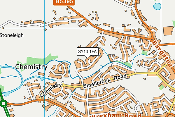 SY13 1FA map - OS VectorMap District (Ordnance Survey)