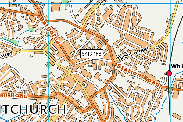 SY13 1FB map - OS VectorMap District (Ordnance Survey)