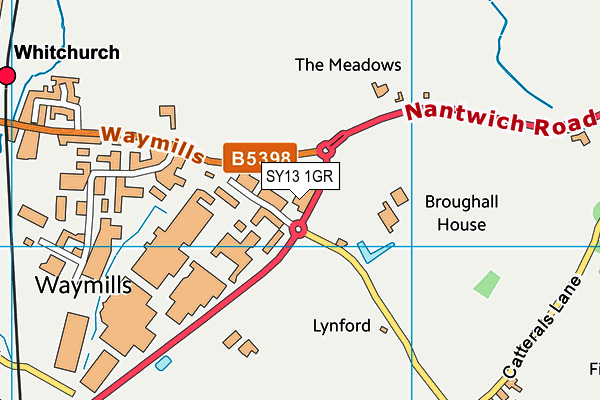 SY13 1GR map - OS VectorMap District (Ordnance Survey)