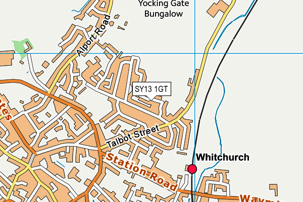 SY13 1GT map - OS VectorMap District (Ordnance Survey)