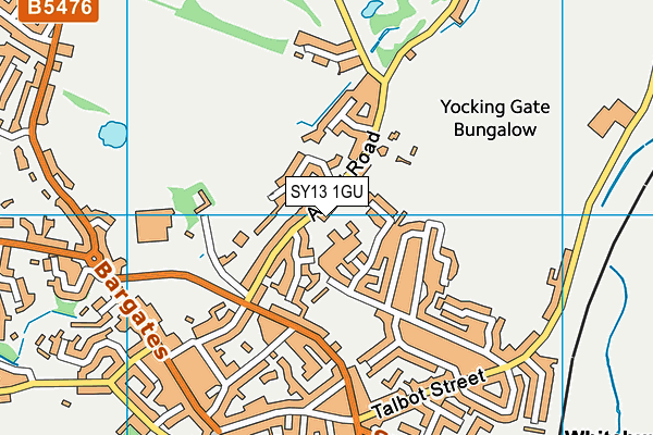 SY13 1GU map - OS VectorMap District (Ordnance Survey)