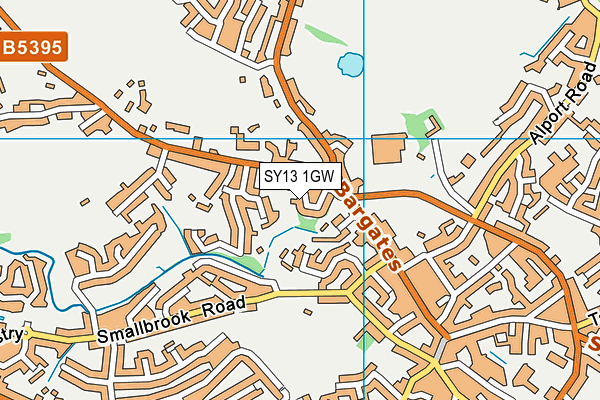 SY13 1GW map - OS VectorMap District (Ordnance Survey)