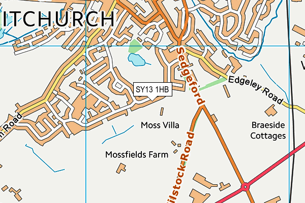 SY13 1HB map - OS VectorMap District (Ordnance Survey)