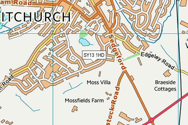 SY13 1HD map - OS VectorMap District (Ordnance Survey)