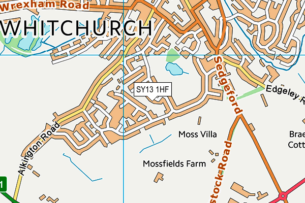 SY13 1HF map - OS VectorMap District (Ordnance Survey)