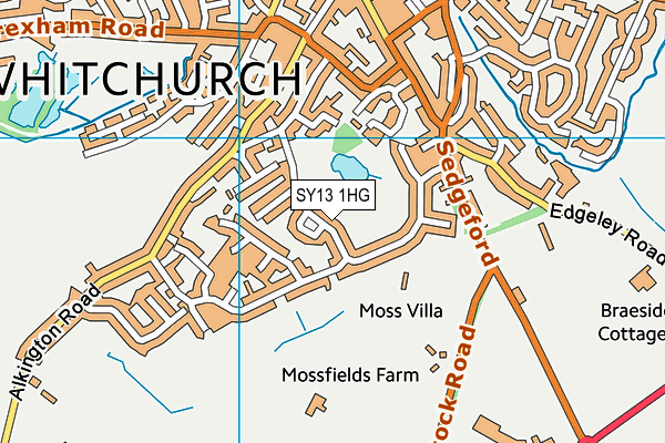 Queensway Park map (SY13 1HG) - OS VectorMap District (Ordnance Survey)