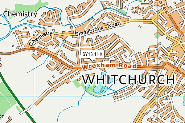 SY13 1HX map - OS VectorMap District (Ordnance Survey)