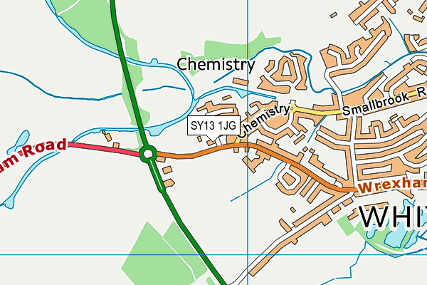 SY13 1JG map - OS VectorMap District (Ordnance Survey)