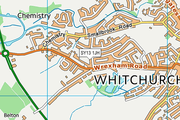 SY13 1JH map - OS VectorMap District (Ordnance Survey)