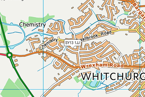 SY13 1JJ map - OS VectorMap District (Ordnance Survey)
