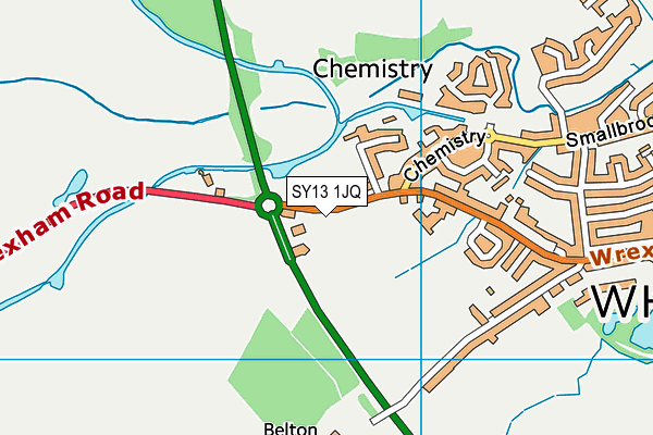 SY13 1JQ map - OS VectorMap District (Ordnance Survey)