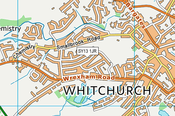 SY13 1JR map - OS VectorMap District (Ordnance Survey)