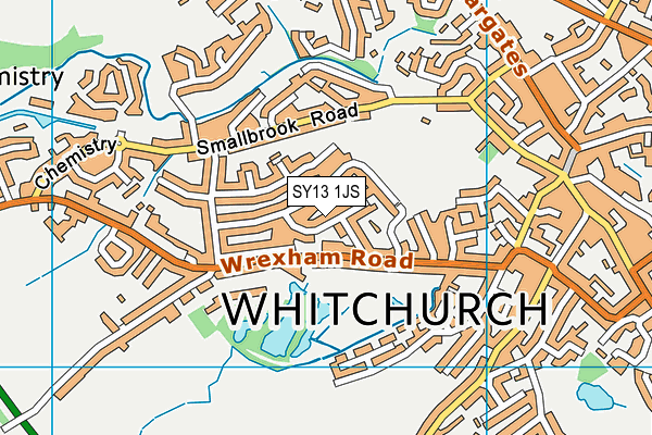 SY13 1JS map - OS VectorMap District (Ordnance Survey)