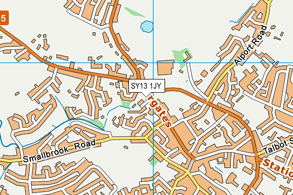 SY13 1JY map - OS VectorMap District (Ordnance Survey)