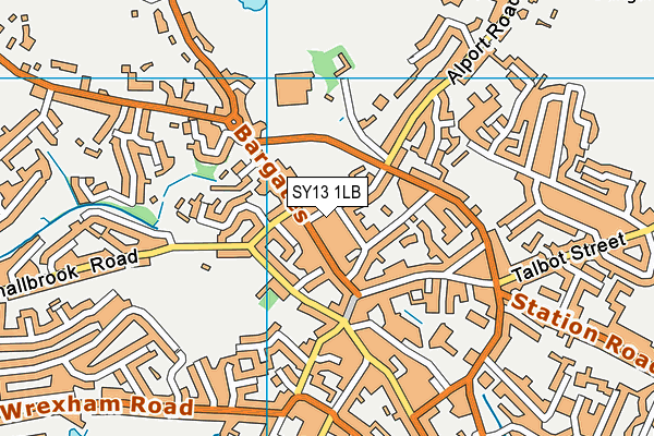 SY13 1LB map - OS VectorMap District (Ordnance Survey)