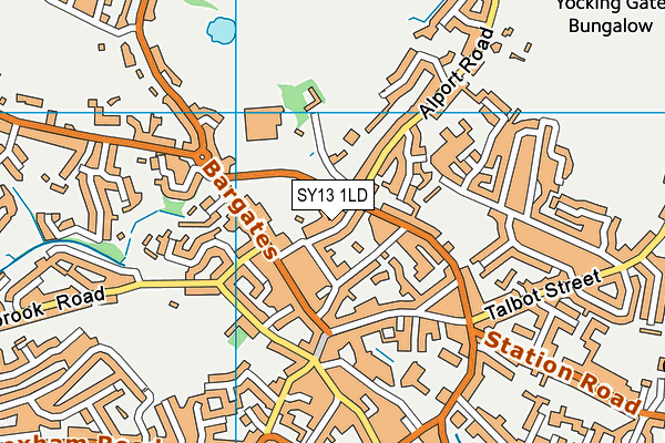 SY13 1LD map - OS VectorMap District (Ordnance Survey)