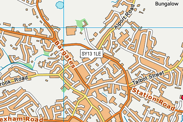 SY13 1LE map - OS VectorMap District (Ordnance Survey)