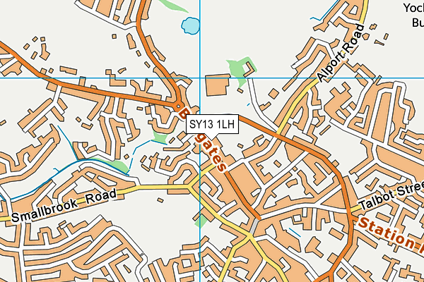 SY13 1LH map - OS VectorMap District (Ordnance Survey)
