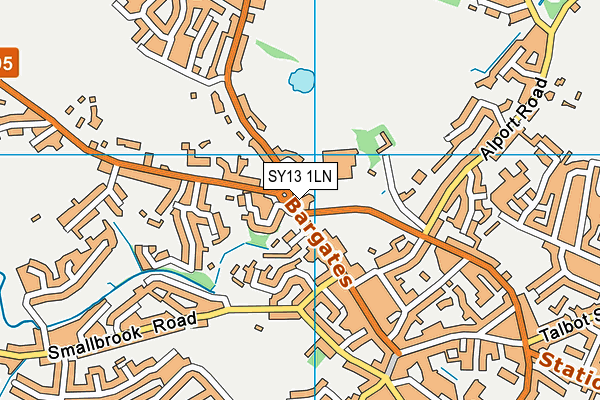 SY13 1LN map - OS VectorMap District (Ordnance Survey)