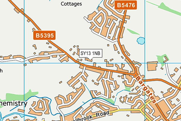 SY13 1NB map - OS VectorMap District (Ordnance Survey)