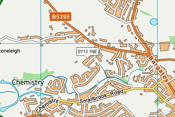 SY13 1NE map - OS VectorMap District (Ordnance Survey)