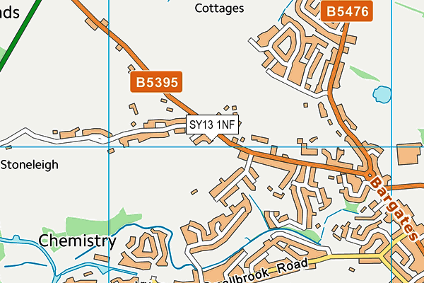 SY13 1NF map - OS VectorMap District (Ordnance Survey)