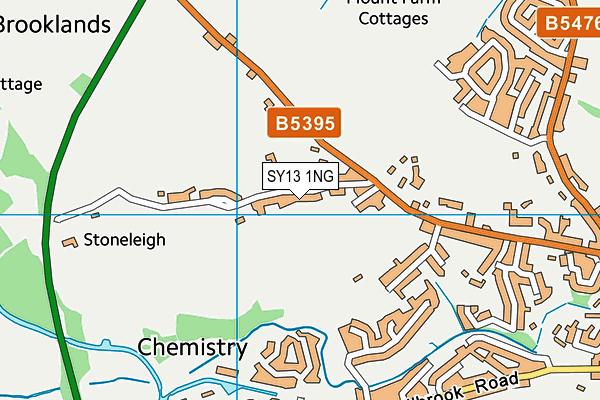 SY13 1NG map - OS VectorMap District (Ordnance Survey)