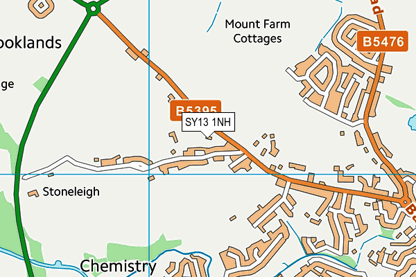 SY13 1NH map - OS VectorMap District (Ordnance Survey)