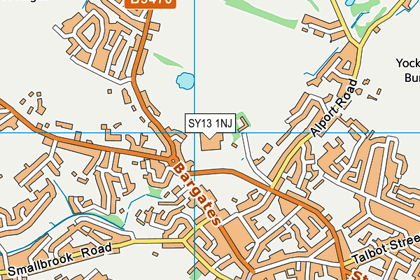 SY13 1NJ map - OS VectorMap District (Ordnance Survey)