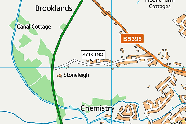 SY13 1NQ map - OS VectorMap District (Ordnance Survey)