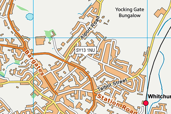 SY13 1NU map - OS VectorMap District (Ordnance Survey)