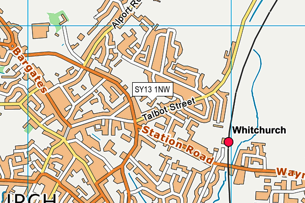 SY13 1NW map - OS VectorMap District (Ordnance Survey)