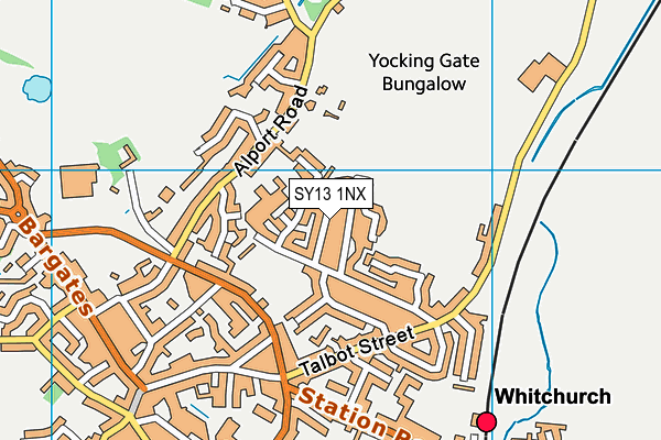 SY13 1NX map - OS VectorMap District (Ordnance Survey)
