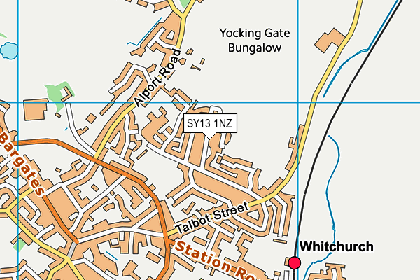 SY13 1NZ map - OS VectorMap District (Ordnance Survey)