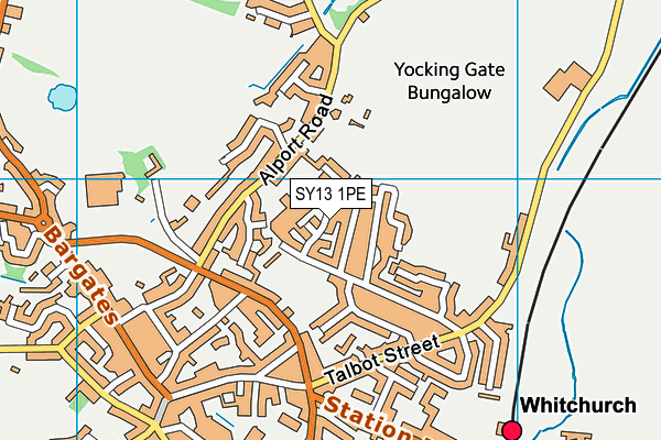 SY13 1PE map - OS VectorMap District (Ordnance Survey)