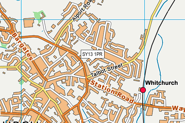 SY13 1PR map - OS VectorMap District (Ordnance Survey)