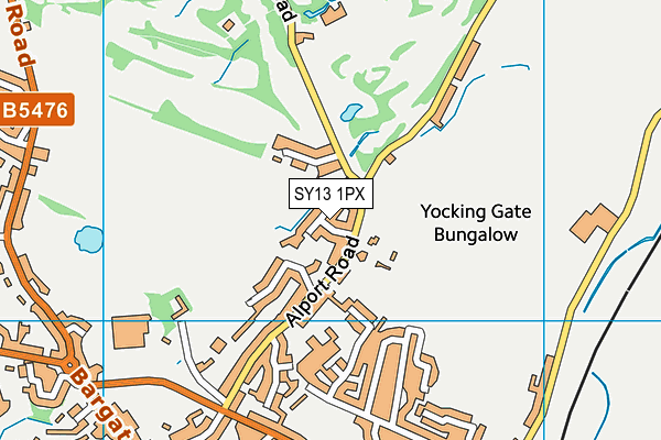 SY13 1PX map - OS VectorMap District (Ordnance Survey)