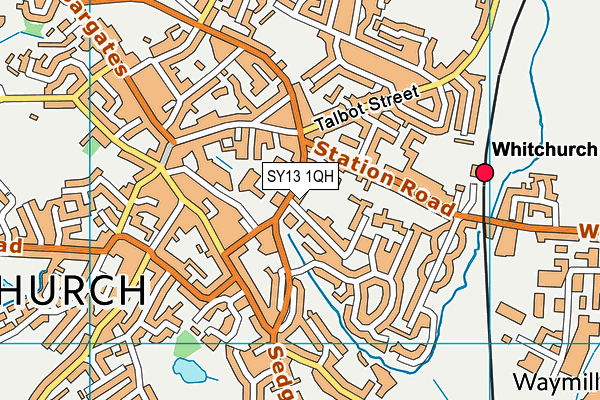 SY13 1QH map - OS VectorMap District (Ordnance Survey)