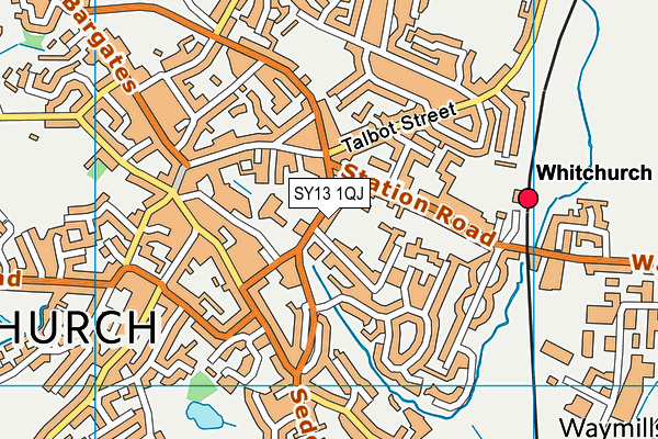 SY13 1QJ map - OS VectorMap District (Ordnance Survey)
