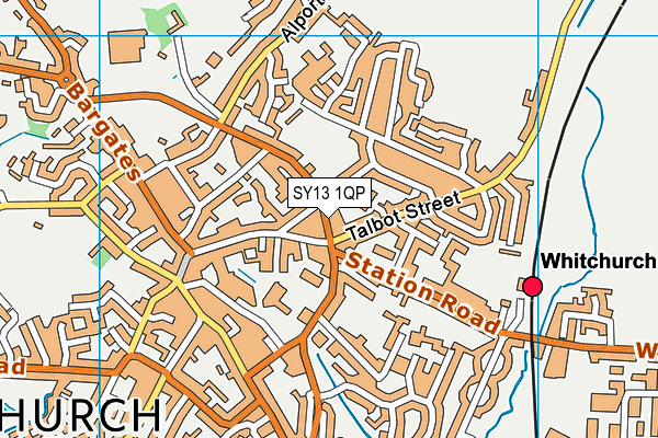 SY13 1QP map - OS VectorMap District (Ordnance Survey)