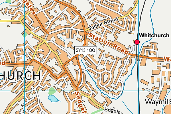 SY13 1QQ map - OS VectorMap District (Ordnance Survey)