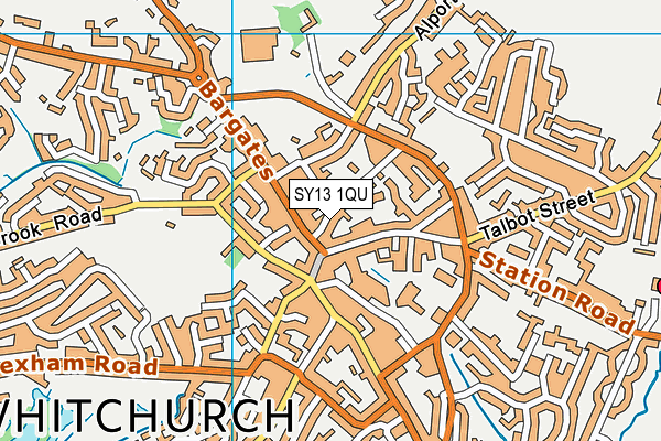 SY13 1QU map - OS VectorMap District (Ordnance Survey)