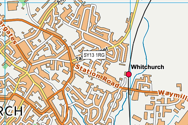 SY13 1RG map - OS VectorMap District (Ordnance Survey)