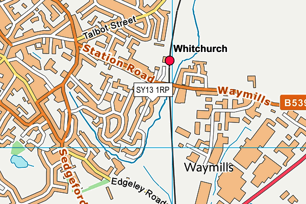 SY13 1RP map - OS VectorMap District (Ordnance Survey)