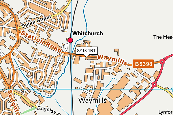 SY13 1RT map - OS VectorMap District (Ordnance Survey)