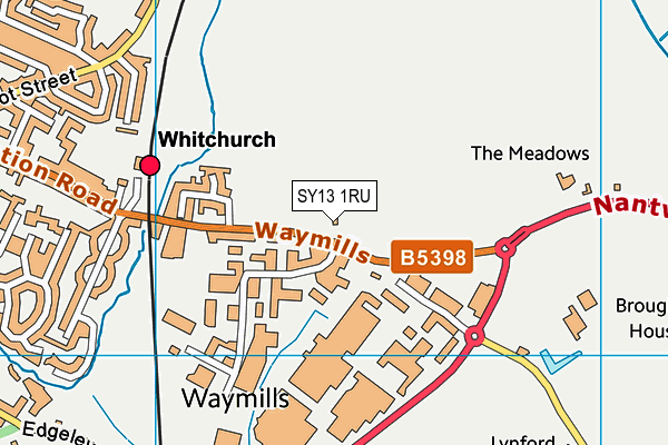 SY13 1RU map - OS VectorMap District (Ordnance Survey)