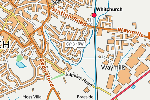 SY13 1RW map - OS VectorMap District (Ordnance Survey)