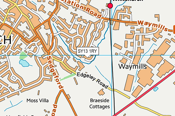 SY13 1RY map - OS VectorMap District (Ordnance Survey)